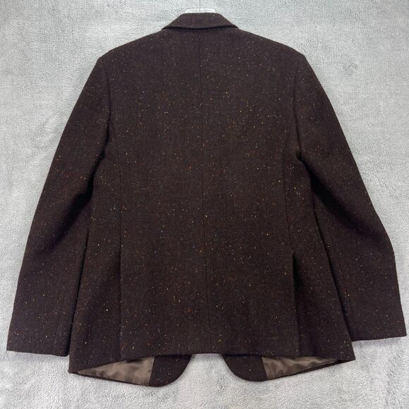 StudioSuits Harris Tweed Blazer Jacket Mens 40S Brown Speckled Wool Hand Crafted - Picture 9 of 15